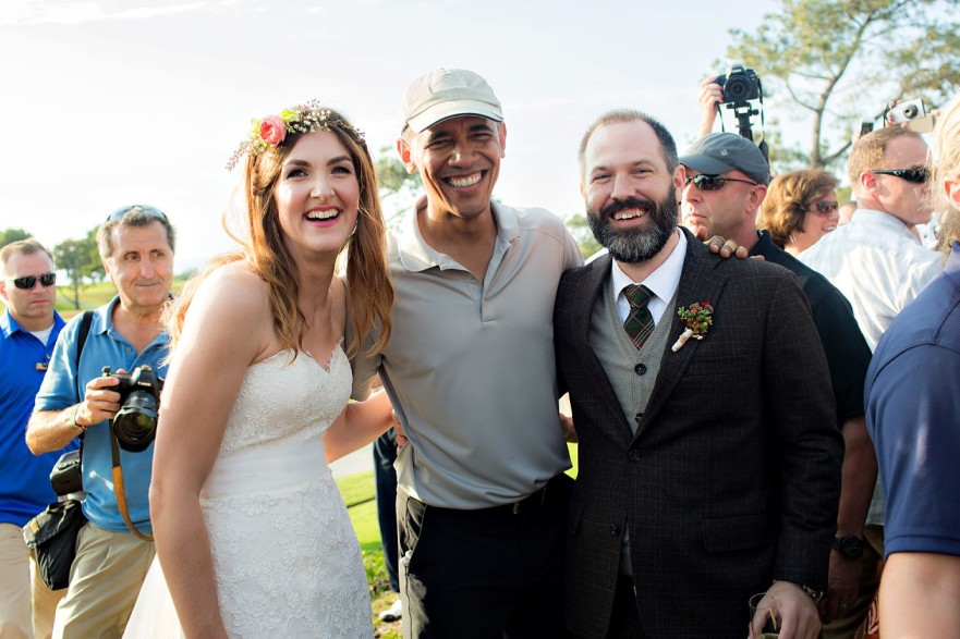 Hey, Look Who's Here: Obama Drops In On Torrey Pines Wedding