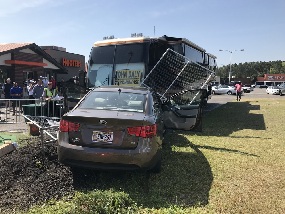 John Daly And His Bus Bashed At Augusta Hooters