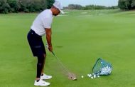 Tiger Woods Is Back At It -- He's Hitting Golf Balls Again!